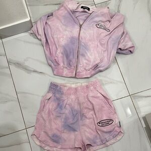 Missguided Pink and Purple Tie-Dye Set